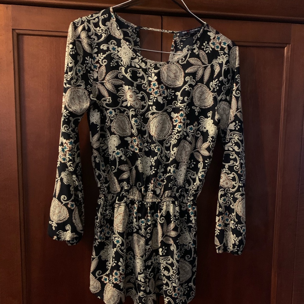 Print shorts Romper